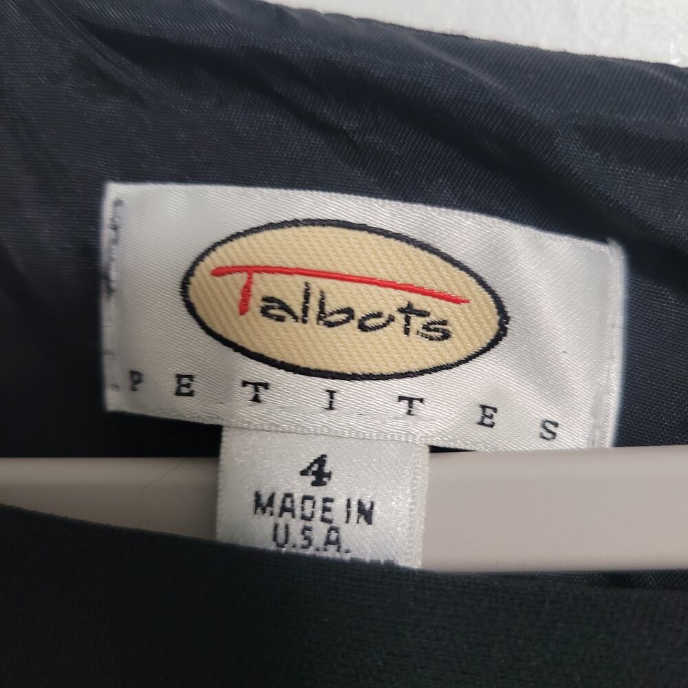 Talbots Petites Black Sleeveless Knee Length Zip Up Back Dress Size 4 - Picture 9 of 9